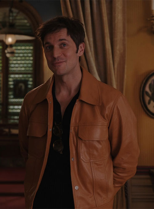 (image for) Lucas Bravo Emily In Paris Leather Jacket - Click Image to Close