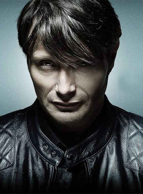(image for) Mads Mikkelsen Hannibal Season 3 Leather Jacket - Click Image to Close