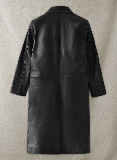 (image for) Margot Robbie Wolf Of Wall Street Leather Long Coat