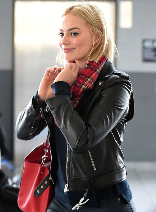 (image for) Margot Robbie Leather Jacket #2