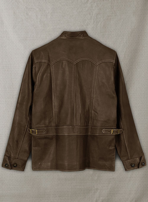 (image for) Soft Scottish Brown Washed&Wax Martin Lawrence Leather Jacket #2 - Click Image to Close