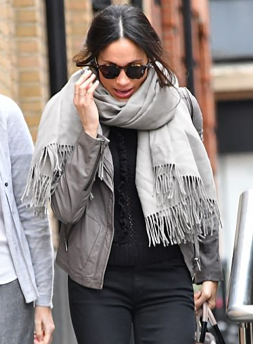 (image for) Meghan Markle Leather Jacket #1 - Click Image to Close