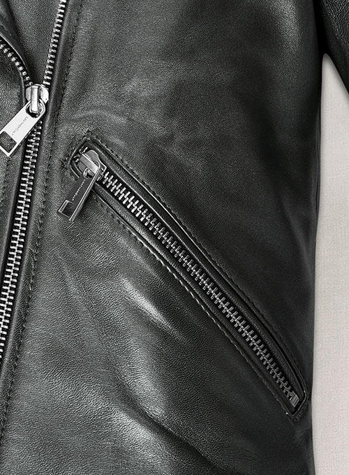 (image for) Metallic Gray Leather Jacket # 212 - Click Image to Close