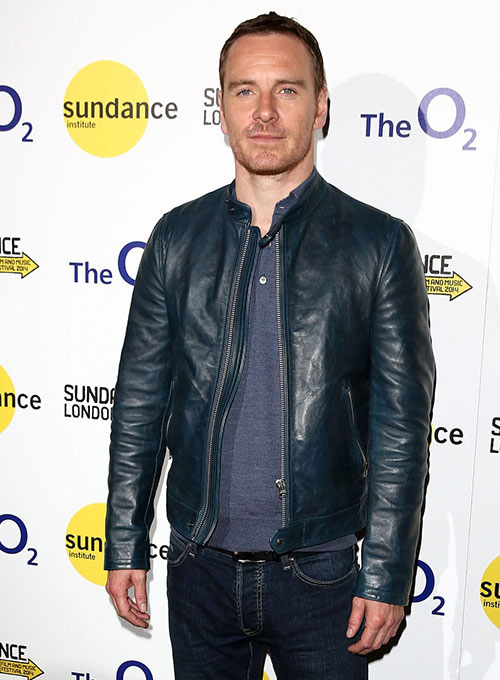 (image for) Michael Fassbender Leather Jacket #2 - Click Image to Close