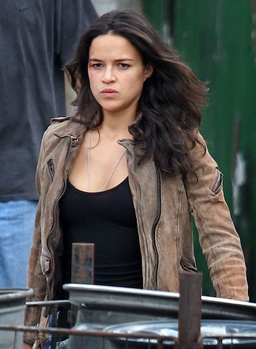 (image for) Michelle Rodriguez Furious 7 Leather Jacket - Click Image to Close