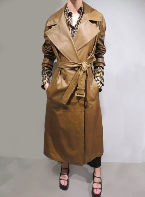 Milan Leather Long Coat