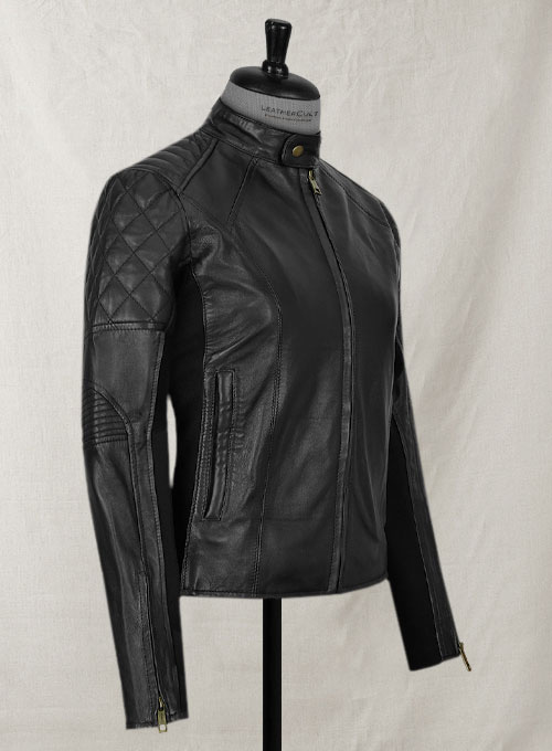 (image for) Modern Stretch Leather Jacket - Click Image to Close