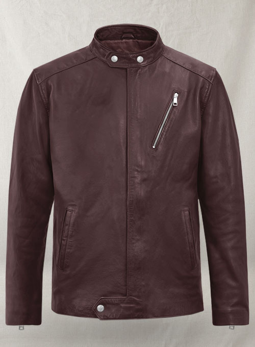 (image for) Motorad Burgundy Biker Leather Jacket