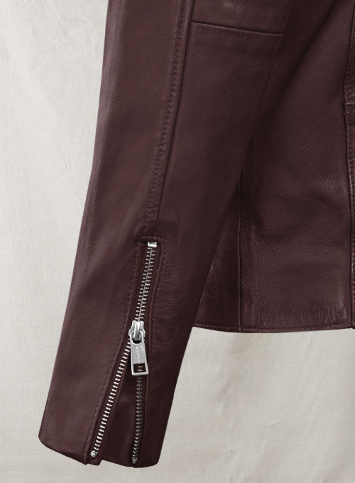 (image for) Motorad Burgundy Biker Leather Jacket