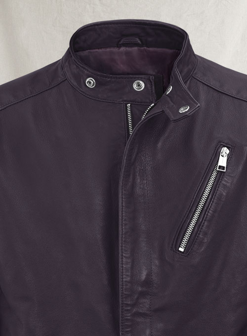 (image for) Motorad Purple Biker Leather Jacket - Click Image to Close