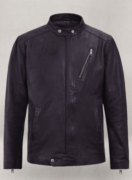 (image for) Motorad Purple Biker Leather Jacket - Click Image to Close