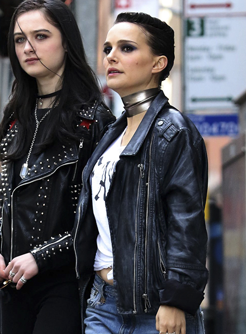 (image for) Natalie Portman Vox Lux Leather Jacket #1 - Click Image to Close
