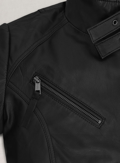 (image for) Nina Dobrev Leather Jacket - Click Image to Close