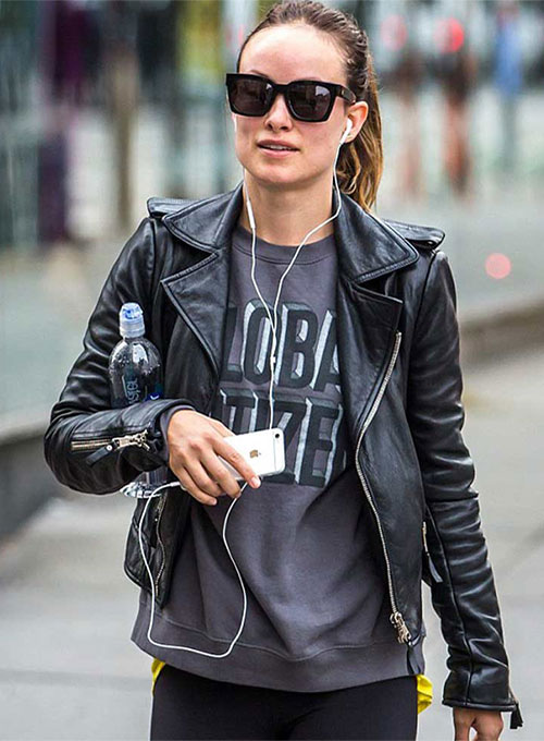 (image for) Olivia Wilde Leather Jacket
