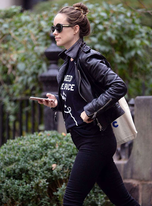 (image for) Olivia Wilde Leather Jacket