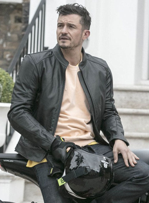 (image for) Orlando Bloom Leather Jacket - Click Image to Close