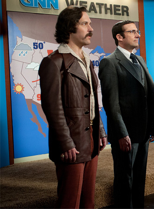(image for) Paul Rudd Anchorman 2: The Legend Continues Leather Jacket