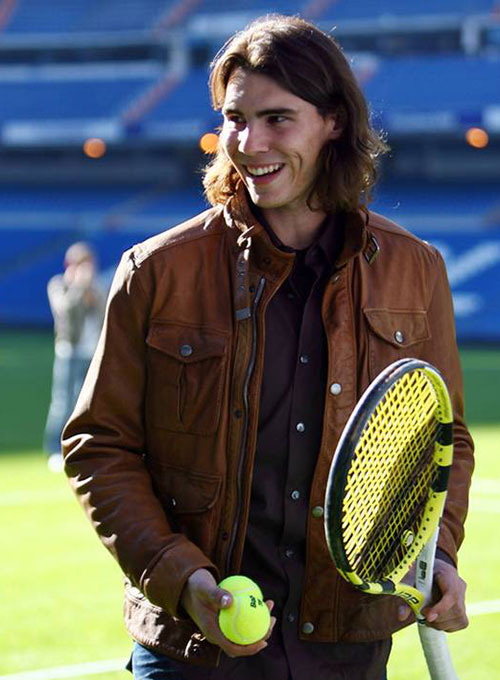 (image for) Rafael Nadal Leather Jacket - Click Image to Close