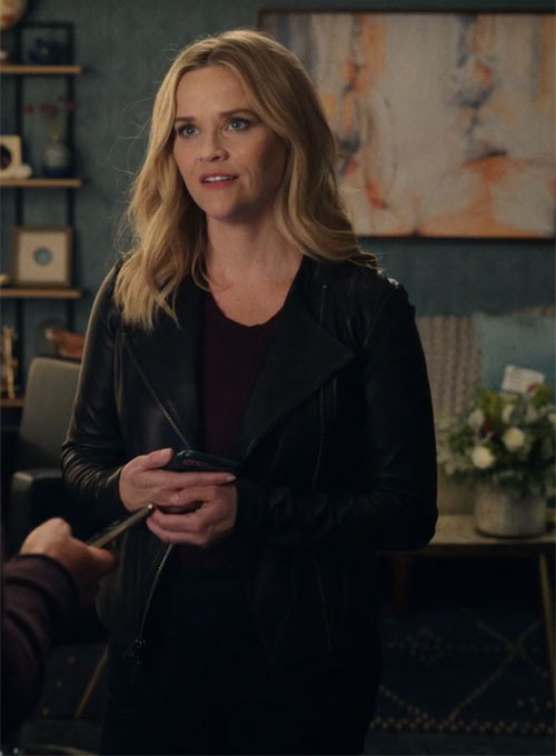 (image for) Reese Witherspoon The Morning Show Leather Jacket - Click Image to Close