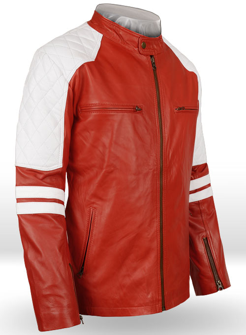 (image for) Ricky Stripe Leather Jacket - Click Image to Close