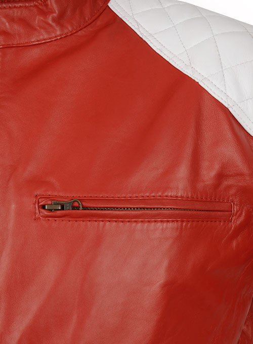 Ricky Stripe Leather Jacket - Click Image to Close
