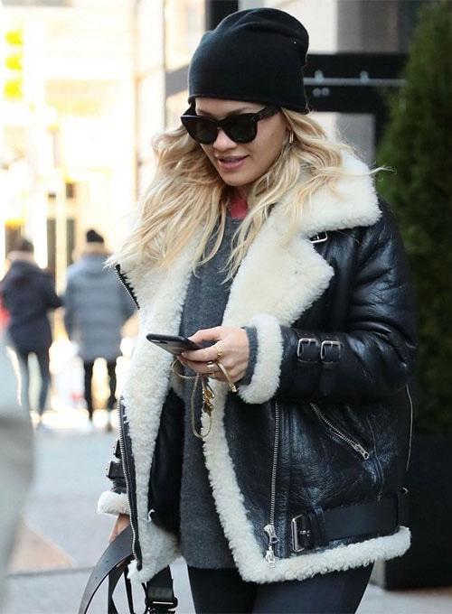 (image for) Rita Ora Leather Jacket #2 - Click Image to Close