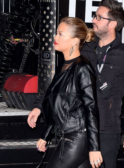 Rita Ora Leather Jacket #3