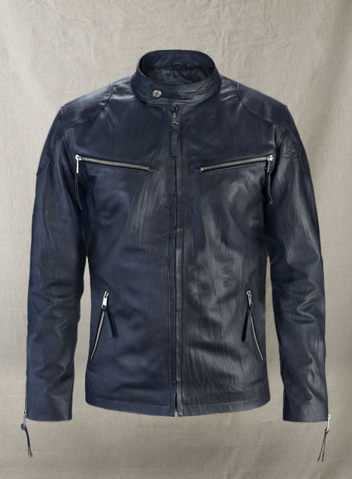 (image for) Rover Blue Leather Jacket #907 - Click Image to Close