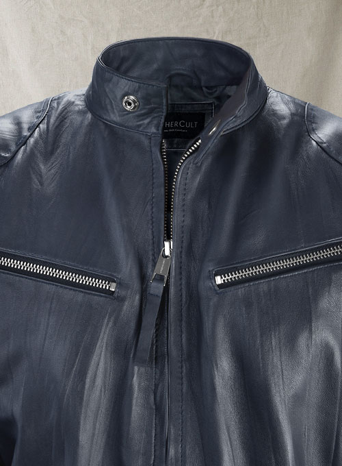 (image for) Rover Blue Leather Jacket #907 - Click Image to Close
