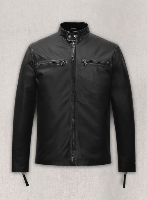 (image for) Rubbed Black Bradley Cooper Burnt Leather Jacket
