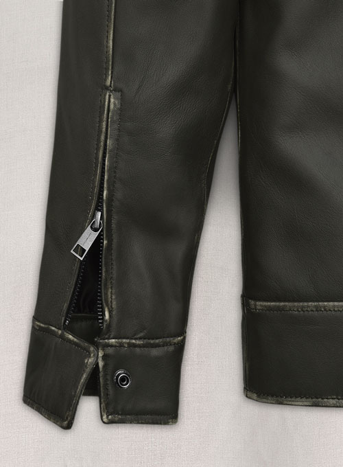 Rubbed Charcoal Jason Bateman Leather Jacket