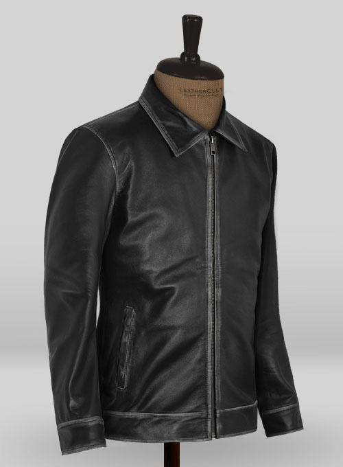 (image for) Rubbed Black Jason Bateman Leather Jacket - Click Image to Close