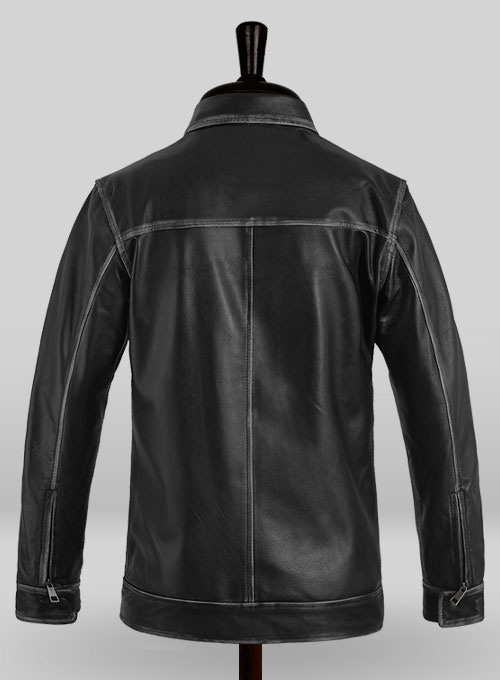 (image for) Rubbed Black Jason Bateman Leather Jacket - Click Image to Close