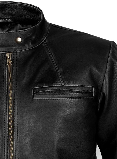 Rubbed Black Zac Efron 17 Again Leather Jacket