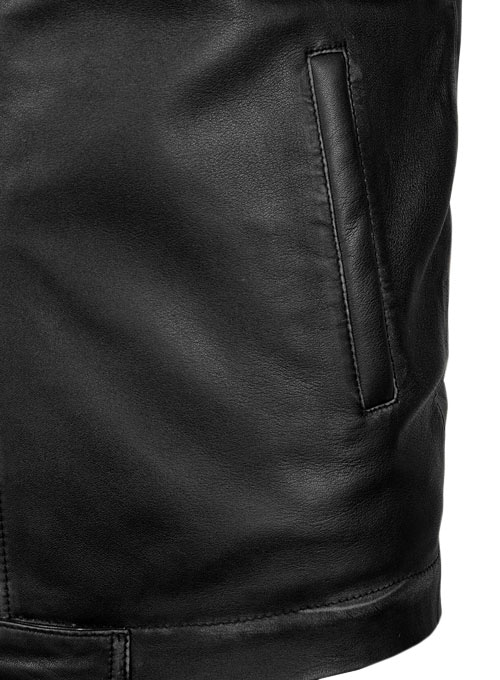 (image for) Rubbed Black Zac Efron 17 Again Leather Jacket - Click Image to Close