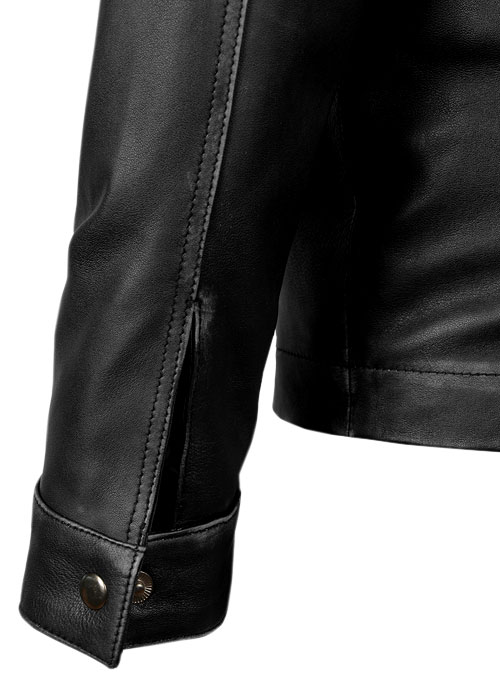 (image for) Rubbed Black Zac Efron 17 Again Leather Jacket - Click Image to Close
