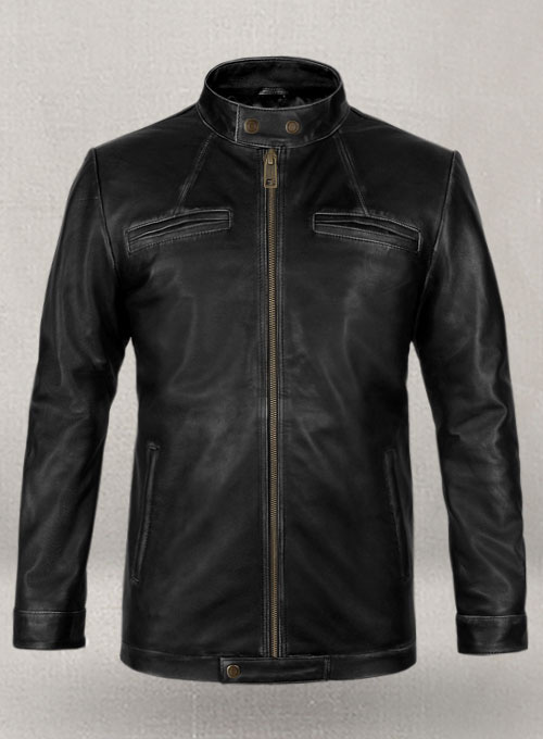 (image for) Rubbed Black Zac Efron 17 Again Leather Jacket