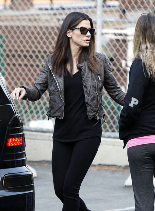 Sandra Bullock Leather Jacket #2 - Click Image to Close