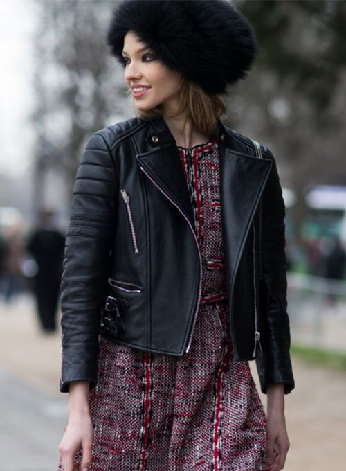 (image for) Sasha Luss Leather Jacket - Click Image to Close