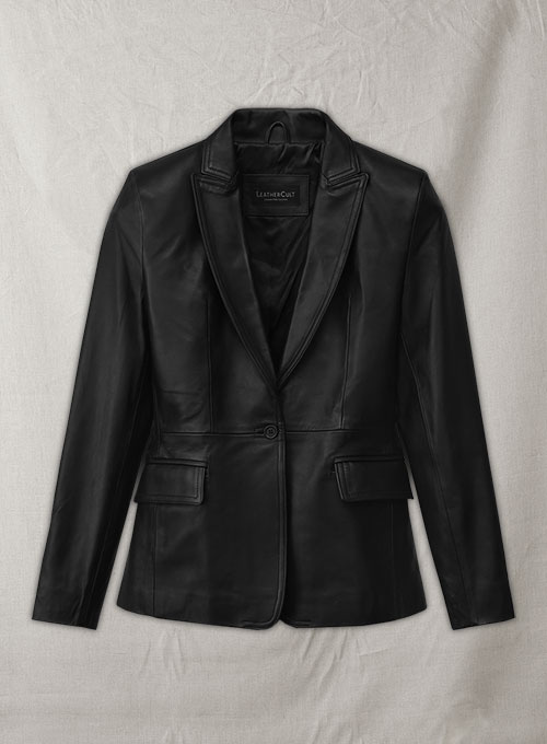 (image for) Scarlett Johansson The Winter Soldier Leather Blazer - Click Image to Close