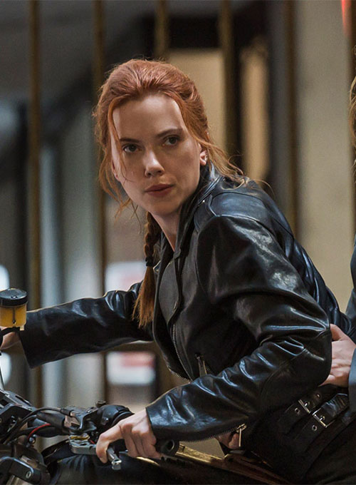 (image for) Scarlett Johansson Black Widow Leather Jacket - Click Image to Close