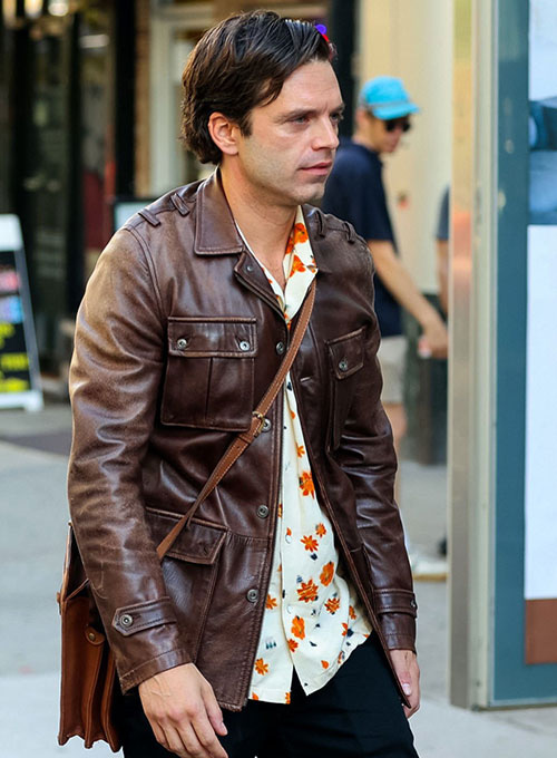 (image for) Sebastian Stan A Different Man Leather Jacket - Click Image to Close