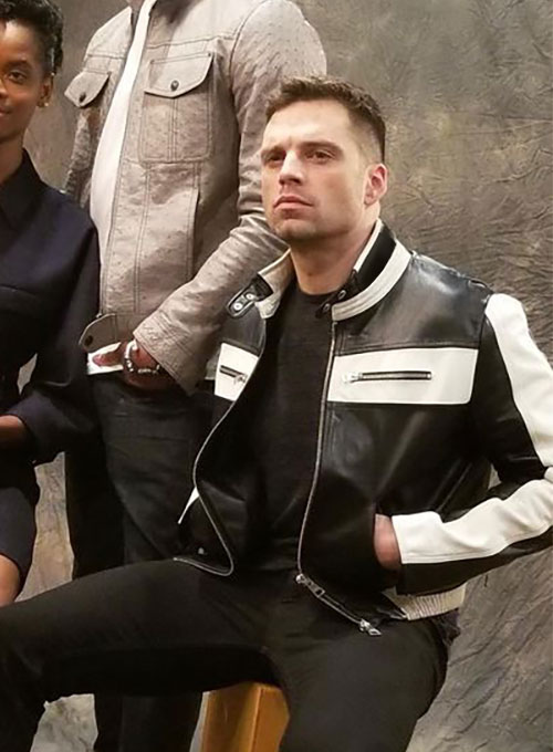 (image for) Sebastian Stan Leather Jacket - Click Image to Close