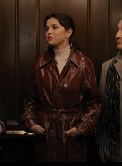 (image for) Selena Gomez Only Murders in the Building Leather Long Coat