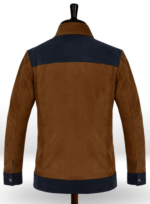 (image for) Soft Caramel Brown Suede Cristiano Ronaldo Leather Jacket #1 - Click Image to Close