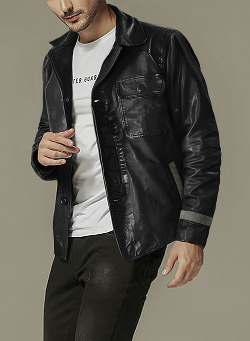 Soft Rich Black Washed & Wax Jackie Chan Leather Jacket : LeatherCult ...