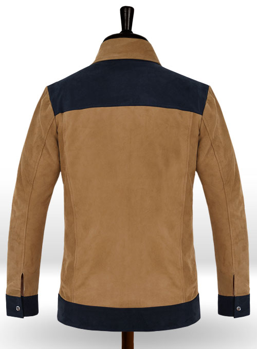 Soft Saddle Brown Suede Cristiano Ronaldo Leather Jacket #1