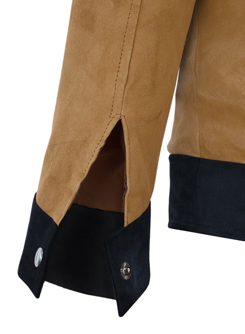 (image for) Soft Saddle Brown Suede Cristiano Ronaldo Leather Jacket #1