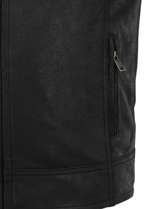 Shiny Cocktail Black Joseph Gordon Looper Leather Jacket - Click Image to Close