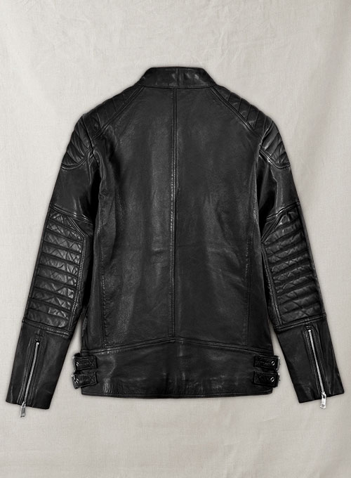 (image for) Shotgun Black Moto Leather Jacket - Click Image to Close
